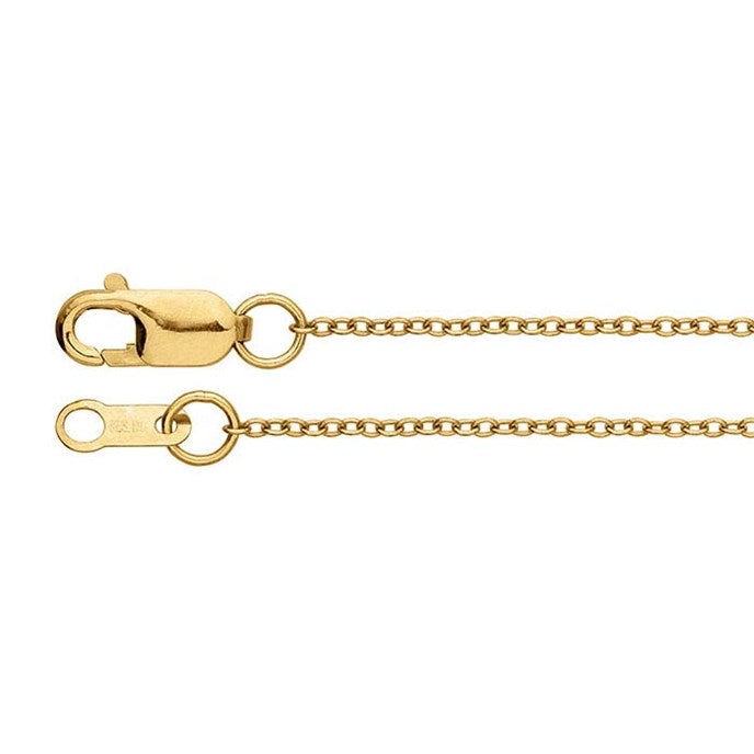 10K Yellow Gold 1mm Cable Chain