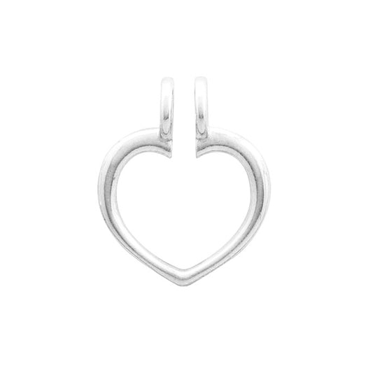 Sterling Silver Heart Ring Keeper Pendant