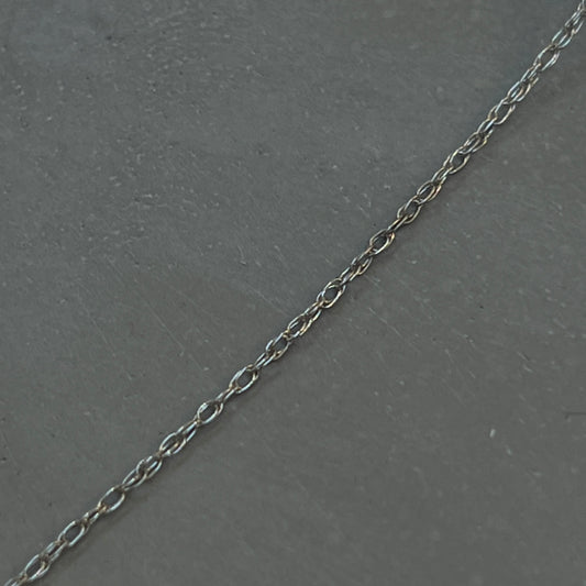 Rhodium-Plated Sterling Silver 1 mm Rope Chain