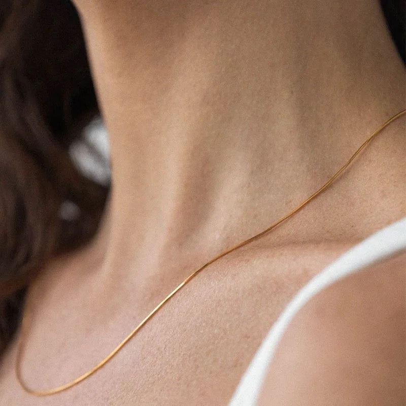 River Gold Snake Chain Necklace