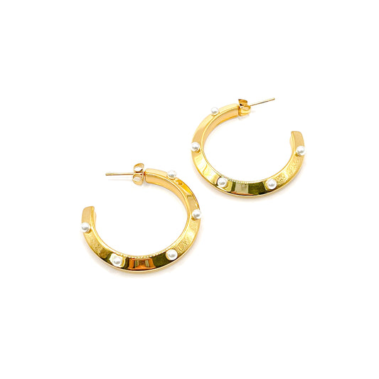 Cecilia Pearl Hoops